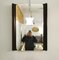 Specchio da parete curvo in teak, Italia, anni '60, Immagine 6