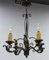 French Art Deco Wrought Iron Acanthus Leaf Chandelier, 1930s 3