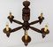 Spanish Wood Chandelier, 1950s, Image 1