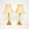 Vintage Neoclassical Style Brass & Onyx Table Lamps, Set of 2, Image 3