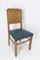 Oak Dining Chairs with Carved Backs in Imitation Braid, France, 1950s, Set of 6 1