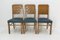 Oak Dining Chairs with Carved Backs in Imitation Braid, France, 1950s, Set of 6 3