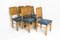 Oak Dining Chairs with Carved Backs in Imitation Braid, France, 1950s, Set of 6 2