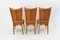 Mid-Century Dining Chairs in Beech and Red Moleskine, France, 1950s, Set of 6 10