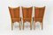 Mid-Century Dining Chairs in Beech and Red Moleskine, France, 1950s, Set of 6, Image 10