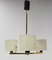 Acrylic Glass and Brass Pendant Lamp or Chandelier from Arlus, France, 1950s 2