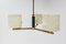 Acrylic Glass and Brass Pendant Lamp or Chandelier from Arlus, France, 1950s 5