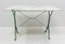 French Cast Iron Bistro Garden Table with Marble Top, 1960s 1