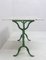 French Cast Iron Bistro Garden Table with Marble Top, 1960s 4