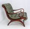 English Iroko Open Armchair with Deep Padded Skai Cushions, 1960s, Image 3