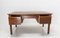 Louis Philippe Walnut Desk with Leather Top, France, 19th Century, Image 6