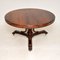 Antique William IV Wood Circular Tilt Top Dining Table 1