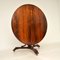 Antique William IV Wood Circular Tilt Top Dining Table 2