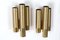 Brass Sconces with Three Tubes, 1970s, Set of 2, Image 1