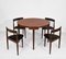 Danish Compact Teak Dining Table & Dining Chairs by Hans Olsen for Frem Rojle, 1950s, Set of 5, Image 3
