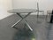 Table Round Base Metal Chrome and Floor in Burnished Glass, 1970s, Image 4