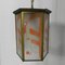 Lámpara colgante Art Déco con 6 platos de vidrio, Imagen 5