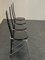 Black Lacquered Chromed Tubular Dining Chairs, 1970s, Set of 4, Image 7