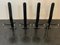 Black Lacquered Chromed Tubular Dining Chairs, 1970s, Set of 4 3