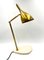 Goldene Messing Tisch- oder Schreibtischlampe mit Carrara Marmor Sockel, Italien, 1980er 10