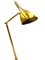 Goldene Messing Tisch- oder Schreibtischlampe mit Carrara Marmor Sockel, Italien, 1980er 3