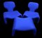 Djinn Chairs and Stool by Olivier Mourgue for Airborne, Set of 3 1