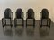 Holz und Leder Stühle von Annig Sarian für Tisettanta, 4er Set 2