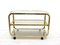 Vintage Glass & Metal Bar Trolley, 1980s 1