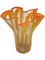 Vintage Art Glass Flower Vases in Orange and Blue, Set of 2 14