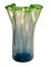 Vintage Art Glass Flower Vases in Green and Orange, Set of 2 6