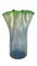 Vintage Art Glass Flower Vases in Green and Orange, Set of 2 10