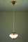 Lámpara colgante de arco opalino de Svend Aage Holm-Sørensen para Warm Nordic, años 50, Imagen 6