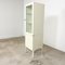 Industrielle Vintage Medizinglas Vitrine aus Metall & Glas 6