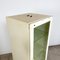 Industrielle Vintage Medizinglas Vitrine aus Metall & Glas 3