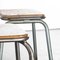 Vintage Industrial French Stacking High Stools from Mullca, Set of 6 3