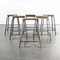 Vintage Industrial French Stacking High Stools from Mullca, Set of 6 1