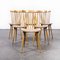 Bentwood Spindle Back Upholstered Dining Chairs from Baumann, 1950s, Set of 6, Image 8