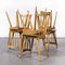 Bentwood Spindle Back Upholstered Dining Chairs from Baumann, 1950s, Set of 6 6