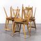 Bentwood Spindle Back Upholstered Dining Chairs from Baumann, 1950s, Set of 6, Image 6