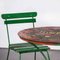 French Green Garden Set with Table and 4 Chairs, 1940s, Image 4