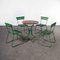 French Green Garden Set with Table and 4 Chairs, 1940s, Image 11