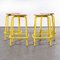 Industrial French Yellow High Stools, 1970s, Set of 4 3