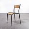 French School Dining Chairs with Black Tapered Legs from Mullca, 1950s, Set of 6 1