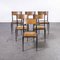 French School Dining Chairs with Black Tapered Legs from Mullca, 1950s, Set of 6 3
