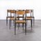 French School Dining Chairs with Black Tapered Legs from Mullca, 1950s, Set of 6, Image 5