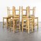 English Oak Stacking Stools, 1950s, Set of 24 2