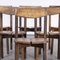 French Oak Dining Chairs by Pierre Gautier-Delaye, 1950s, Set of 6 2