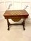 Mesa de juegos victoriana antigua de madera nudosa de nogal con incrustaciones, Imagen 5