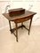 Antique Edwardian Rosewood Inlaid Bow Fronted Writing Table, Image 4
