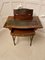 Antique Edwardian Rosewood Inlaid Bow Fronted Writing Table, Image 3